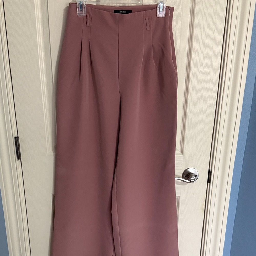 Forever 21 Mauve Wide-Leg Pants
